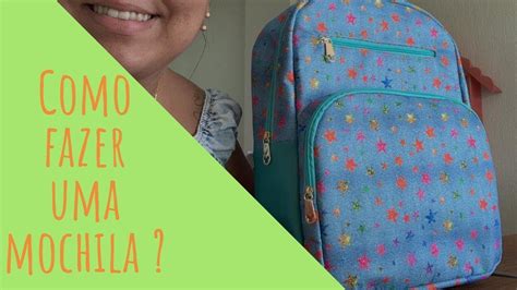 mochila passo a passo com molde